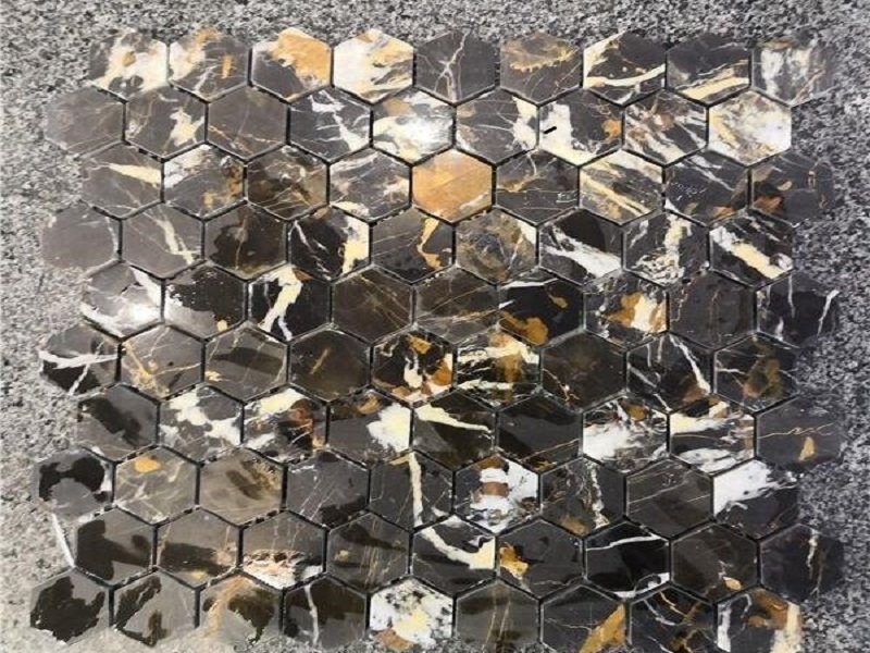 king gold marble mosaic
